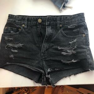 bdg black jean shorts